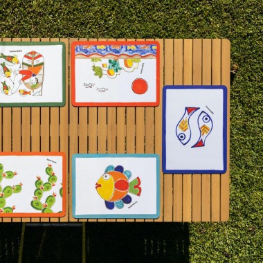 Polyester Placemat Scirocco de simone pottery Polyester Placemat Scirocco de simone pottery